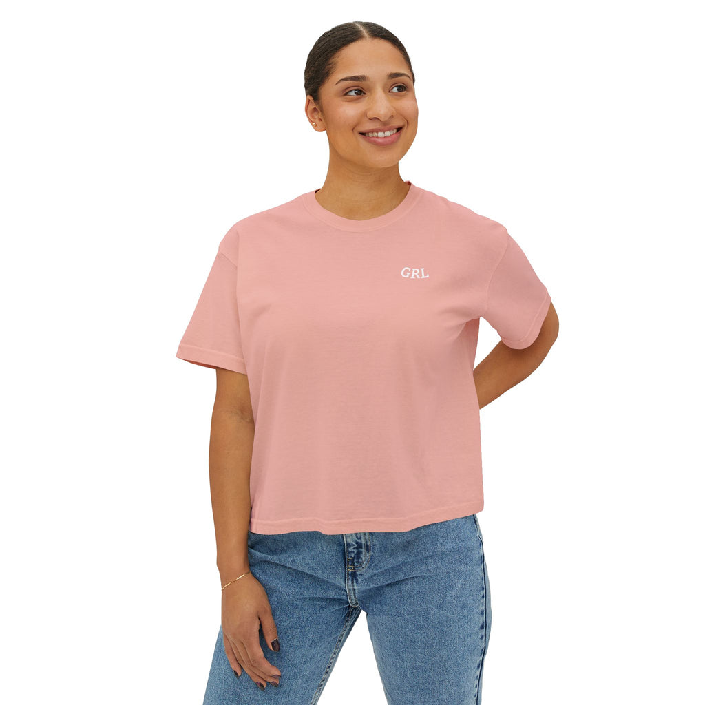 GRL Boxy Tee- Blush