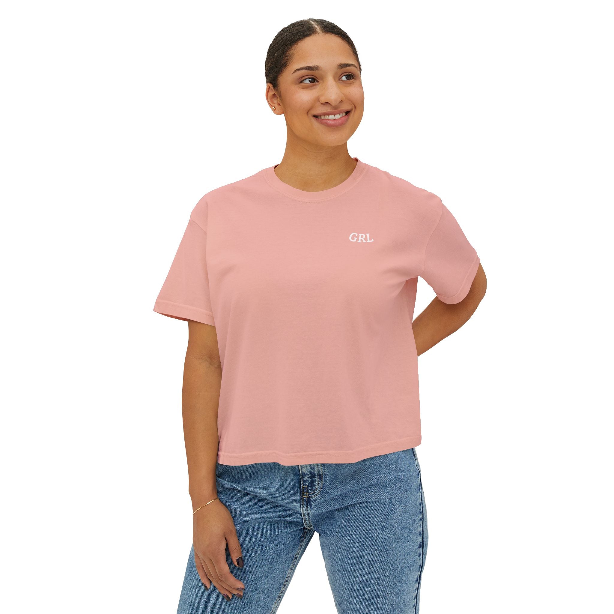 GRL Boxy Tee- Blush